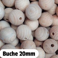 Holzperlen roh Buche 20mm7